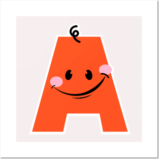 Playful Monogram Letter A Design - Perfect for Children's Apparel & Accessories | Fun Alphabet Art Posters and Art